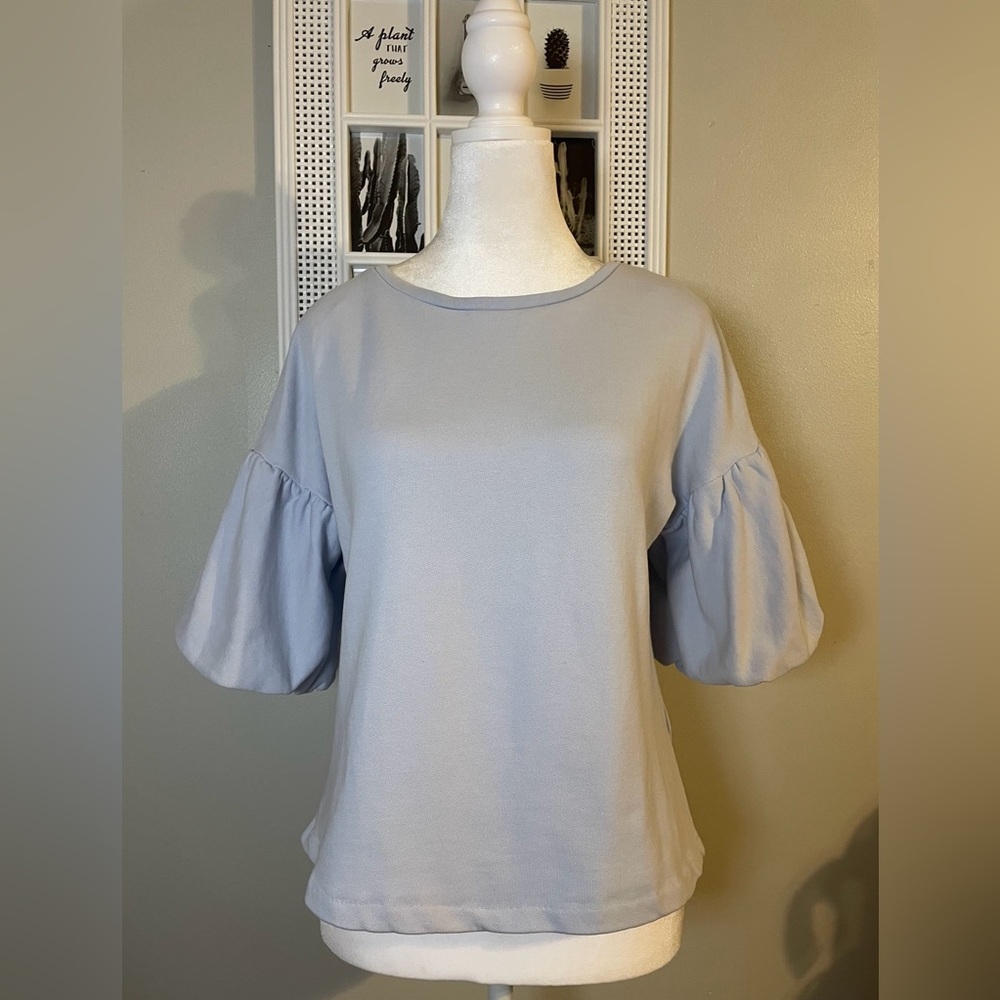 H&M Ruffle Sleeve Cotton Blouse Size Small